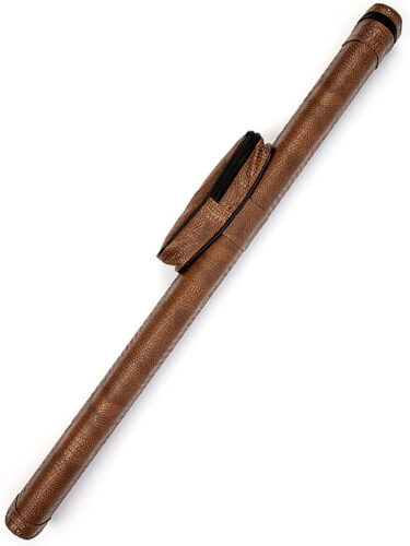 Hard Case for billiard cue with big pocket Classik Brown croc | AmazeCues.com